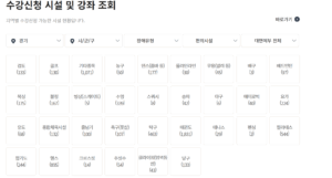 장애인스포츠강좌이용권사용처에대한 설명입니다.